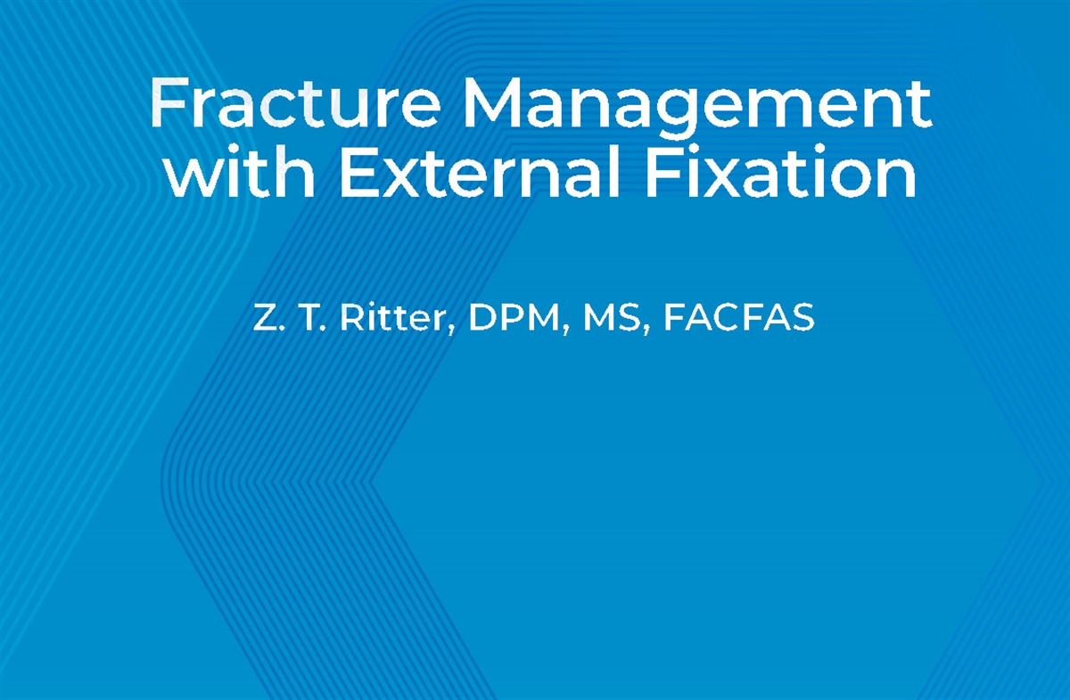 Fracture Management with External Fixation
